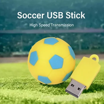 JASTER Futbola USB Flash Disks 128GB Karikatūra Memory Stick 64GB Ūdensizturīgs Pen Drive 32GB Silikona U Diska 16GB Dāvanas Bērniem