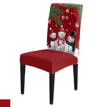 Ziemassvētku Eglīte, Sniegavīrs Sniegpārslas Krēsla Pārsegs Stiept Elastīgs Ēdamistabas Krēsls Slipcover Spandex Gadījumā Biroja Krēsls