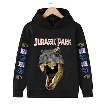 Bērniem Jurassic Pasaules Valdīšana Drukāt Hoodies Zēnu Krekls Bērniem Drēbes Smieklīgi Pulovers Teen Meitenēm 3-16 Gadiem Bērnu Streetwear