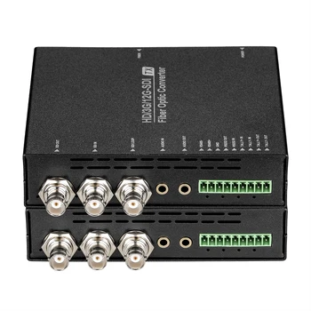 12G SDI šķiedras pārveidotājs ar RS422/485/232 + Tally + data + divvirzienu audio