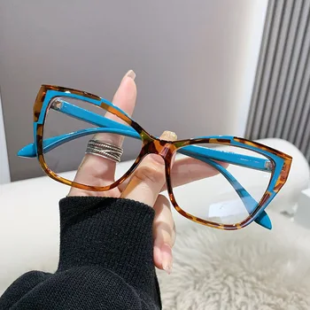 Kaķa Acs Zila Gaisma Pretbloķēšanas Glāzes par Sievietēm, Datoru Glasse Anti Zilā Gaisma Pretbloķēšanas Brilles Zīmola Dizaineru Modes Brilles