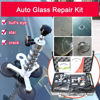 Automašīnas priekšējā vējstikla remonta komplekts plaisu remonts profesionālās piederumi instrumentu nerūsējošā tērauda vakuuma līme sūknis
