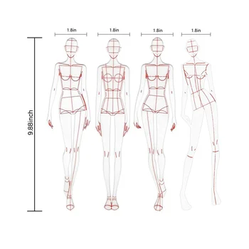 Modes Ilustrācija Valdnieks Skiču Veidni Šūšanas Valdnieks Humanoīdu Modelis Mērīšanas Drēbes,