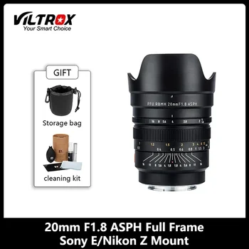 VILTROX 20mm F1.8 ASPH Pilns Kadrs Platleņķa Ministru Fiksēta Fokusa Objektīvs Nikon Z/Sony E Mount Kameru Z6 Z7 A6500