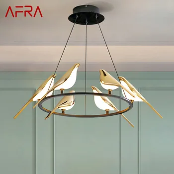AFRA Ziemeļvalstu Kulons Lampas Mūsdienu Vintage Kārta LED Putnu Gaismas Radošu Dizainu Dekorēšana, Lai Dzīvo, Ēdamistaba Guļamistaba