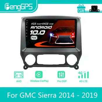 Par GMC Sierra 2014 - 2019 Android Auto Radio Stereo Multimediju Atskaņotājs, 2 Din Autoradio GPS Navigācijas PX6 Vienības Ekrānu
