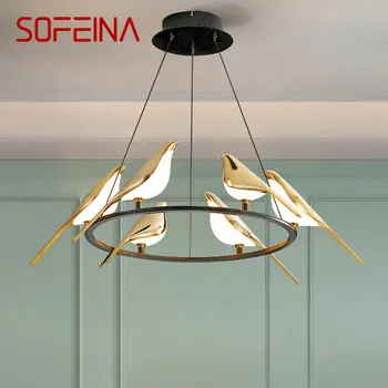 SOFEINA Ziemeļvalstu Kulons Lampas Mūsdienu Vintage Kārta LED Putnu Gaismas Radošu Dizainu Dekorēšana, Lai Dzīvo, Ēdamistaba Guļamistaba