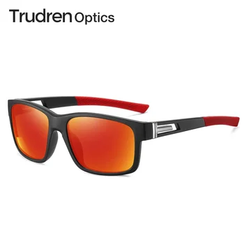 Trudren Unisex TR-90 Taisnstūra Sporta Saulesbrilles Vīriešiem Zvejas Polarizētas Saules Brilles Sieviešu Braukšanas Sunglass Gumijas Uzgaļi 2050