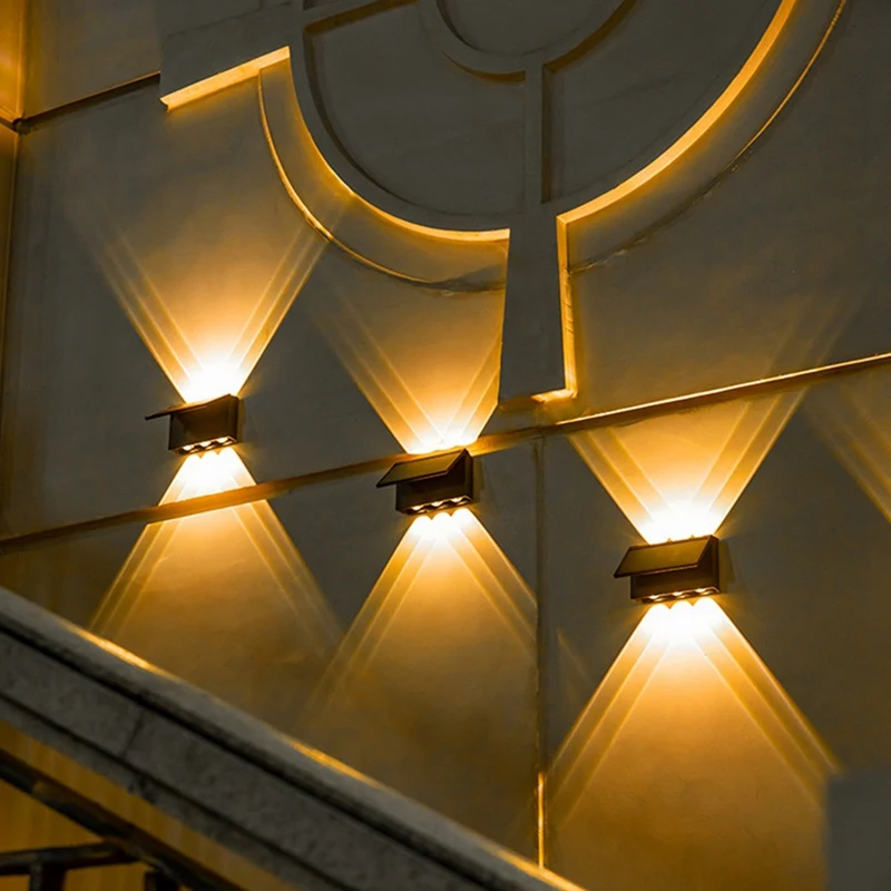 3 Gab LED Āra Sienas Saules Gaismas Ūdensizturīgs Dārza Sienas Apgaismojums Villa Terases Kāpņu Koridors . ' - ' . 1