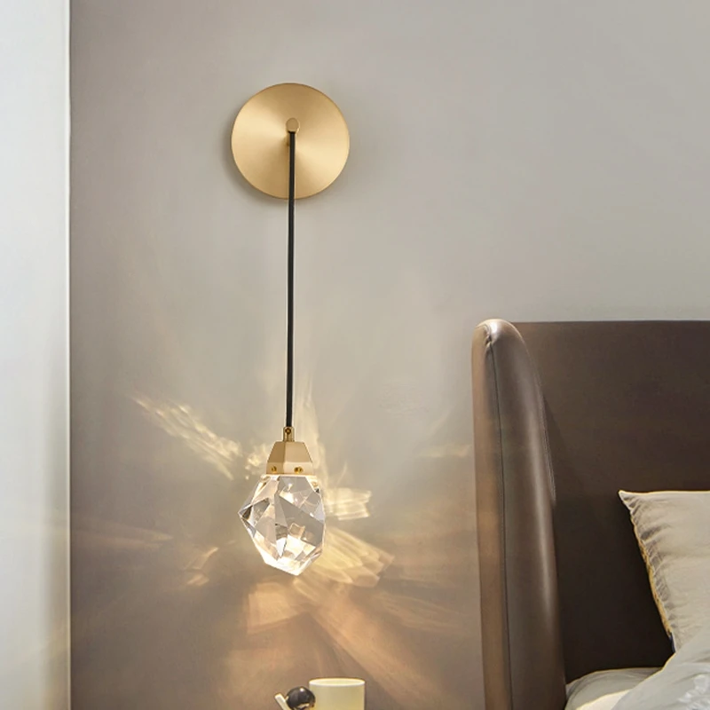 Visi vara luksusa kristāla sienas lampas modernās viesistabas fona sienas sconce Mājas apdare gultas karājas līnijas LED sienas ligh . ' - ' . 1