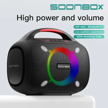 80W Spēcīgs Skaļrunis Karaoke Portatīvo Ūdensizturīgs Bezvadu Bluetooth Subwoofer ar Mikrofonu Profesionālu Mājas Stereo Boom Box
