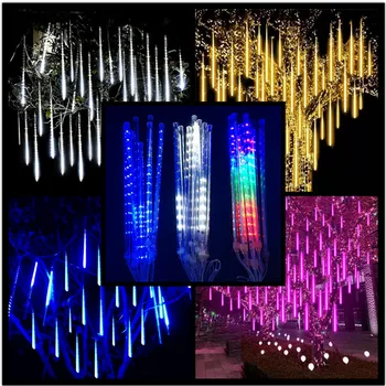 30/50cm LED Meteor Duša String Deg Ziemassvētku Eglīte Āra Dārza Gaismas, Kāzu svinības, Svētku Dekori Pasaku gaismas 2024