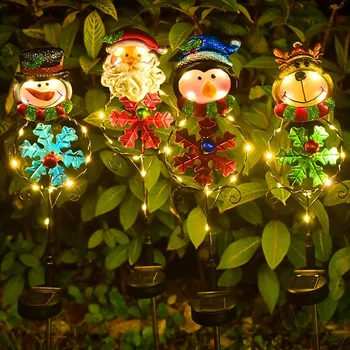 Saules LED Gaismas Āra Ziemassvētku Santa Claus, Sniegavīrs Elk Saules Lampas Ūdensizturīgs Ainavu Lampas, Āra, Dārza Mājas Apdare