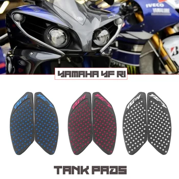 Par Yamaha Yzf R1 YZFR1 2009. - 2014. gada Motociklu Protector Anti Slip Tvertnes Pamatni, Uzlīmes, Gāzes Saķeri Vilces Pusē 2010 2011 2012 2013