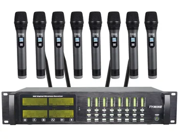 Profesionālā 8 kanālu UHF bezvadu mikrofons karaoke mikrofons TM-US08