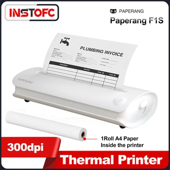 Paperang F1S A4 termoprinteris ar Papīra rulli Balts 300 DPI Drukāšanas Bluetooth PDF Dokumenta Pasaules Excel Portatīvo Mašīnu Birojs