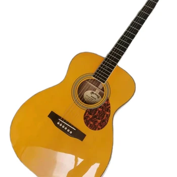 2023 Ģitāra om42 pusē dzeltens 40 collu balādi fingerstyle ģitāra koka ģitāru ar pikaps