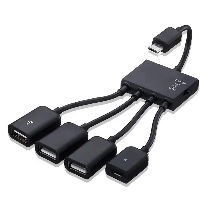 1~5GAB Micro USB OTG Hub Strāvas Adaptera Kabelis USB 2.0 Male USB Micro Sieviešu Adapteri USB centrs . ' - ' . 2