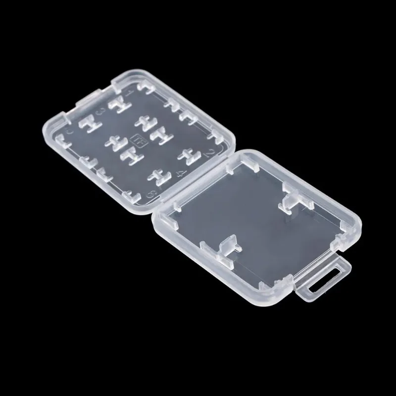 5gab 8 1 Aizsargs Turētājs Plastmasas, Caurspīdīga mini SD SDHC TF MS Atmiņas Kartes Uzglabāšanas Gadījumā Izturīgs Kartes Protecter Lodziņā Soma . ' - ' . 2
