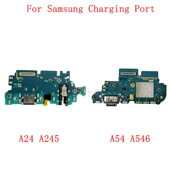 Oriģinālais USB Uzlādes Port Savienotājs Valdes Flex Kabelis Samsung A24 A245 A54 A546 Uzlādes Savienotājs Remonta Daļas