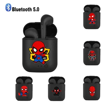 Disney Zirnekļa Cilvēks Bezvadu Bluetooth Stereo Austiņas 5.0 Universal Bluetooth Xiaomi Huawei iPhone Sporta Mini Bluetooth Tālruni