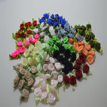 (50gab/lot)Multicolor lente 3D rozā rožu diy ziedu apģērba piederumi šūšanas appliques aksesuāri, kāzu decoration1807072