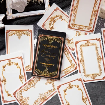 40 Gabali Atmiņu grāmatu retro mākslas robežas ziņu rokasgrāmata kontu materiāls, dekoratīvie bāzes materiāli papīrs Memo Pad 4 Izvēles