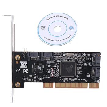 4-Port RAID Kontrolieris Karte PCI Paplašināt Karti 2.0 SATA II Ar Sil3114 Čipu PCI Sata Iekšējo Ostu Raid Kontrolieris Karti