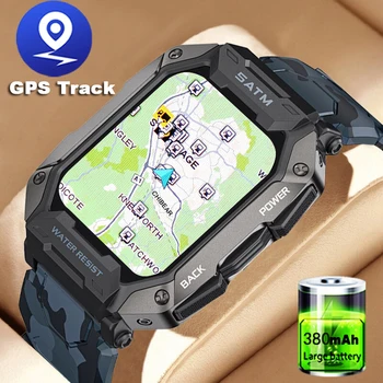 GPS C20 Militāro 2024 Jaunu Smart Skatīties Vīrieši IP68 5ATM Āra Sporta Fitnesa Tracker 24H Veselības Monitors 1.71 collu Smartwatch Vīrietis