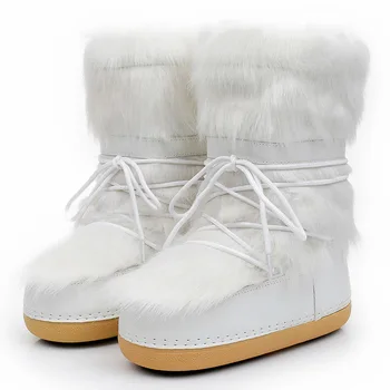 2024 Rudens Ziemas Jauno Modes Sieviešu Sniega Zābaki, Plīša Elegantu Šarmu Slīpums Papēži Ērti Šarmu Classic Kosmosa Zābaki
