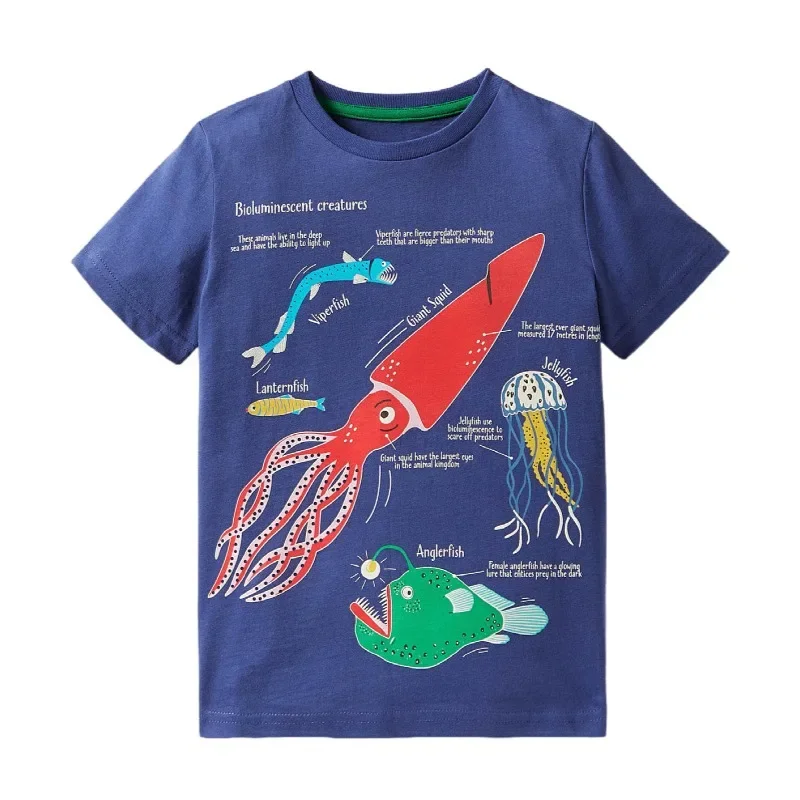 Mazie Bērni Jauns Modes Zēnu T-krekls Vasaras Fun Modeļi Dzīvnieku Kokvilnas Cēlonisku Apģērbs Jauki Topi Bērniem 2-7 Gadu Ropa De Niño . ' - ' . 3