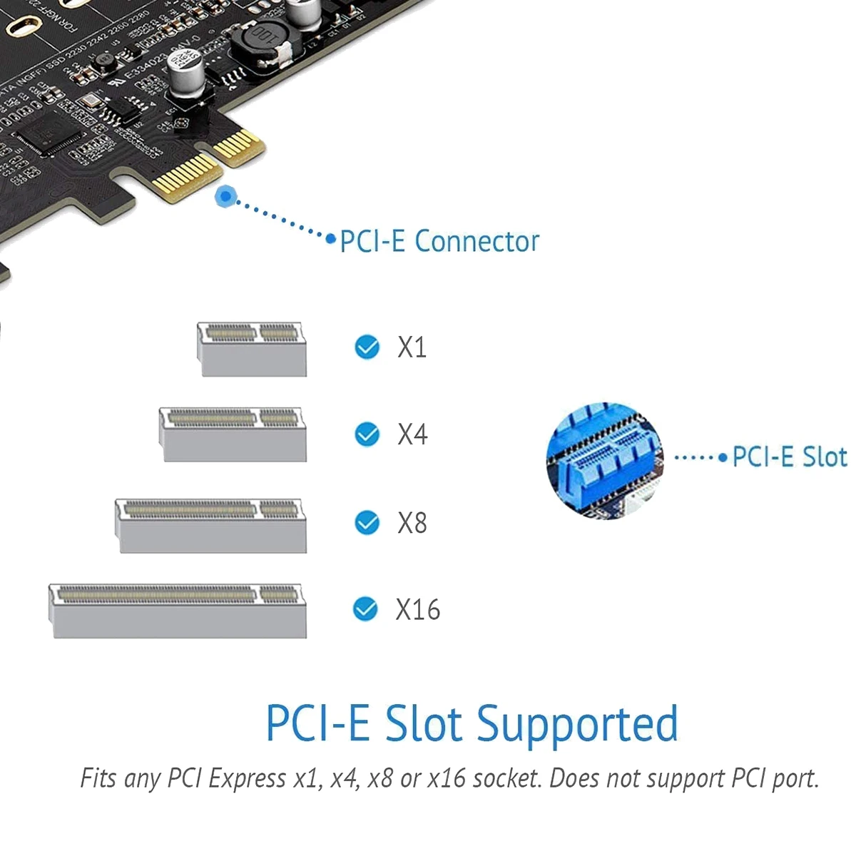 PCI-E USB 3.0 PCI Express Kartes T.sk.1 USB C un 2 USB Ostu, M. 2 NVME uz PCIe 3.0 Adapteris Karte ar Balsteni . ' - ' . 3