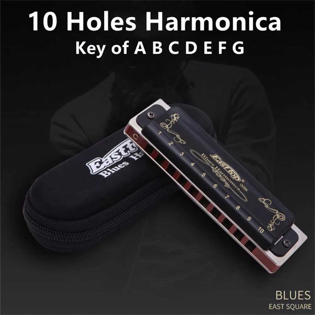 Blūza Harmonikas Harmonikas 10hole Ūdensizturīgs Ar Kasti 180*28*18mm Blūza, Lai Prakse Liecina, Dāvanu Biezu Sveķu Bāzes Plate . ' - ' . 5