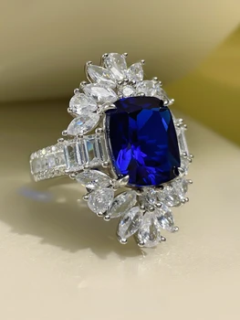 Zila Treasure Ring, Sieviešu Eiropas un Amerikas nišas, Bezkrāsains Red Dārgumu, Emerald, Imitēta Dārgakmens, Kāzu Rotaslietas