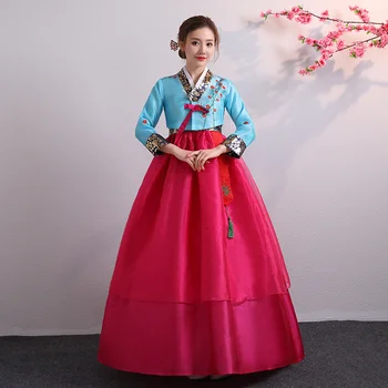 Korejas kostīmu Hanbok Korejas darbības kostīmu korejas tautas tērps Tautas deju Posmā Sieviešu korejas kostīms