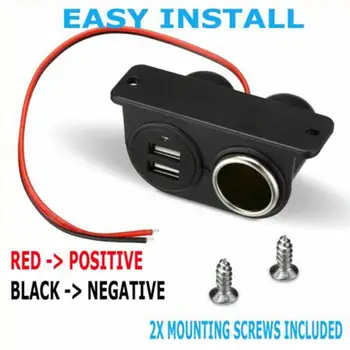 Auto Aksesuāri: USB Porti Kontaktligzda ar Dual USB, DC 5V 3.1 Lādētāju, iebūvēta Cigarešu Ostas Plug