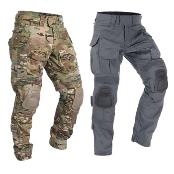 Salocīta G3 Kaujas Bikses ar Polsteriem Airsoft Medību Drēbes Kempings Taktiskās Elsas Multicam Armijas Kamuflāžas Bikses Militāro Apģērbu