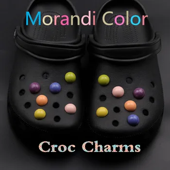 Morandi Krāsu Sistēma Croc Piekariņi, Iepakojums Ins Tautas Piederumi Moderns Rota par koka tupelēm Sandales Jauki Skaisti Rotājumi