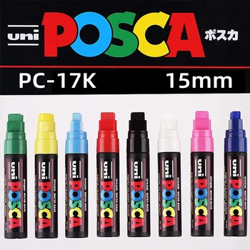 Uni Posca Marķieri Japāņu Kancelejas preces Plumones Multi-krāsu Soma Grafiti Uzstādīt, Nav Toksisks Ūdens bāzes Necaurspīdīgs Ne Fedings Mākslas Supplie