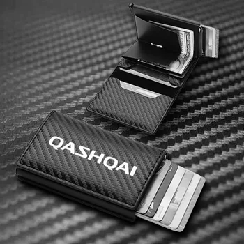 Priekš Nissan Qashqai 2015 2016 Kartes Oglekļa Šķiedras Rfid Kredītkartes Turētājs, Vīriešu Maki Bankas Kartes PU Ādas Maki 2023