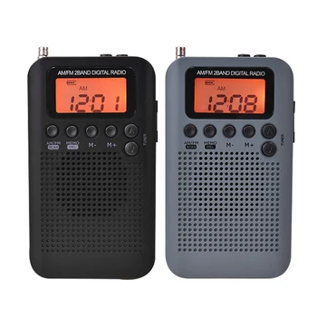 AM FM Portable Radio LCD Displejs Kabatas Radio Uztvērējs Dual Band Stereo Pastaigu Pārgājieni, Kempings Ar Skaļruni Austiņas