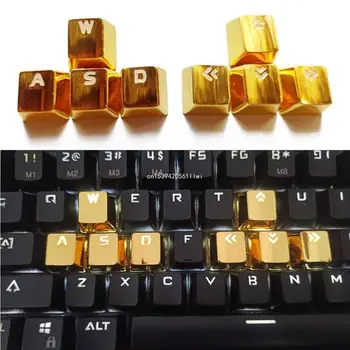 8PCS WASD Mehāniskā Tastatūra Keycaps Izturīga Cinka Sakausējuma Keycap Kopumu Profesionālās Backlit Bultas Keycap Nomaiņa Dropship