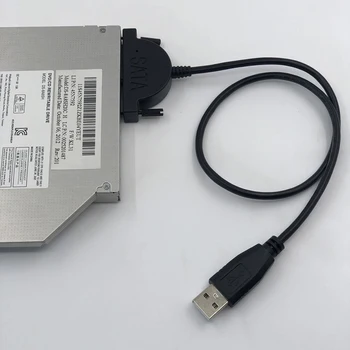 1gb USB 2.0 Mini Sata II 7+6 13Pin un Adapteri Portatīvo datoru CD/DVD ROM Slimline Disku Pārveidotājs Kabelis Skrūves Vienmērīgs Stils