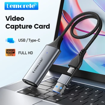 Lemorele USB 3.0 Video Capture Karte, HDMI saderīgu USB/Type-c Spēles Grabber Ieraksts ms2130 Slēdzi Xbox PS4/5 Live Broadcas