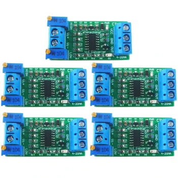 5GAB 0-5V/0-10V, lai 4-20mA/0-20mA Spriegumu, lai Pašreizējā Analog IO Raidītāja Modulis V/I Lineārais Pārveidotājs PLC RS485 Sensors