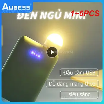 1~5GAB Nakts Gaisma Mini LED Nakts Gaisma USB Spraudni Lampa USB Grāmatu Gaismas Mazas, Apaļas Lasījumā Acu Aizsardzība Lampas