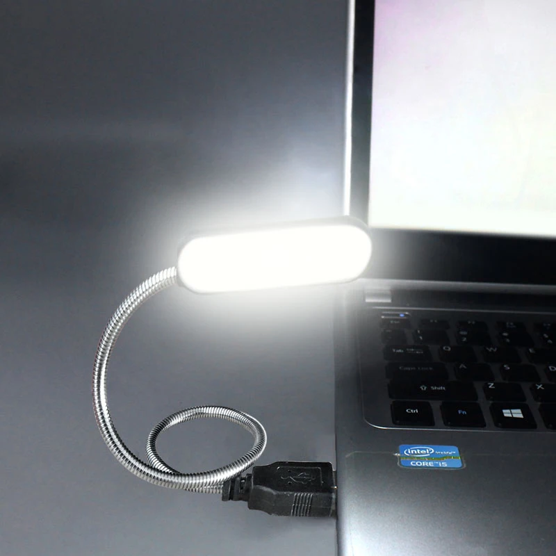 USB LED Lasīšanas Gaismas 5V 6LEDs Mini Portatīvo Grāmatu Lampas Elastīga Nakts Gaisma Ultra Spilgti Klēpjdatoru Notebook PC Dators . ' - ' . 5